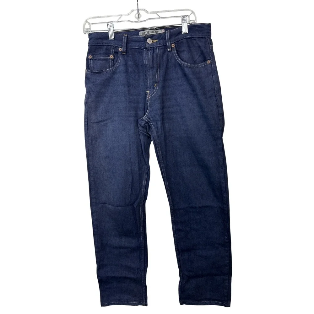 Levi's 505 Cotton Denim Jeans 30x30 Indigo Blue Regular Fit Straight‎ Americana